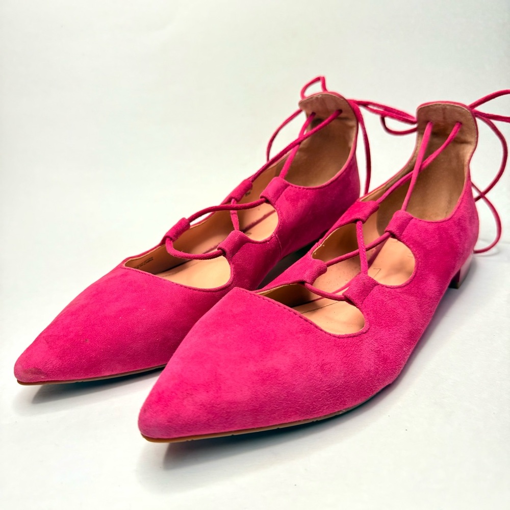 Women’s Size 8 Pink Leather Gladiator Strappy Flat Shoes